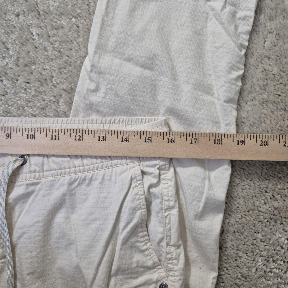 Vuori Women Ripstop Pants Womens Medium Beige Stretch Waist Utility Cut Off Hem - Picture 5 of 16